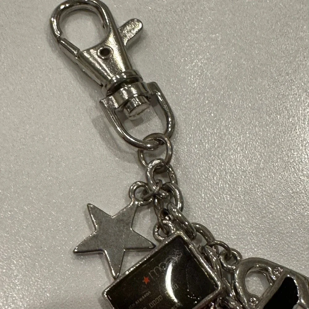 Macy's Shopping Bag Heart High Heel Credit Card Star Charm‎ Dangle Silver Tone